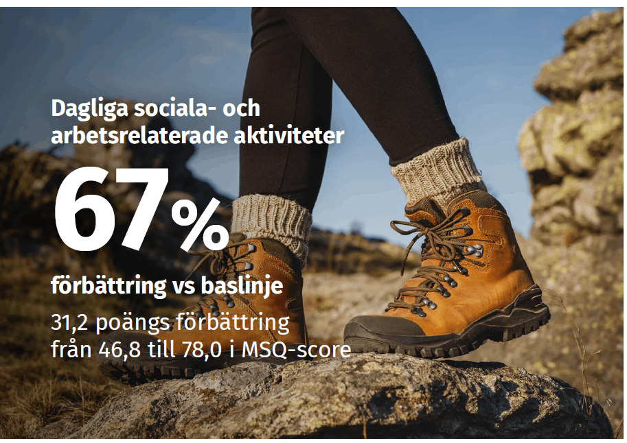 vandringskängor på stenig mark med vit text